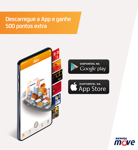 Faça Download da APP Repsol Move e ganhe 500 Pontos exra