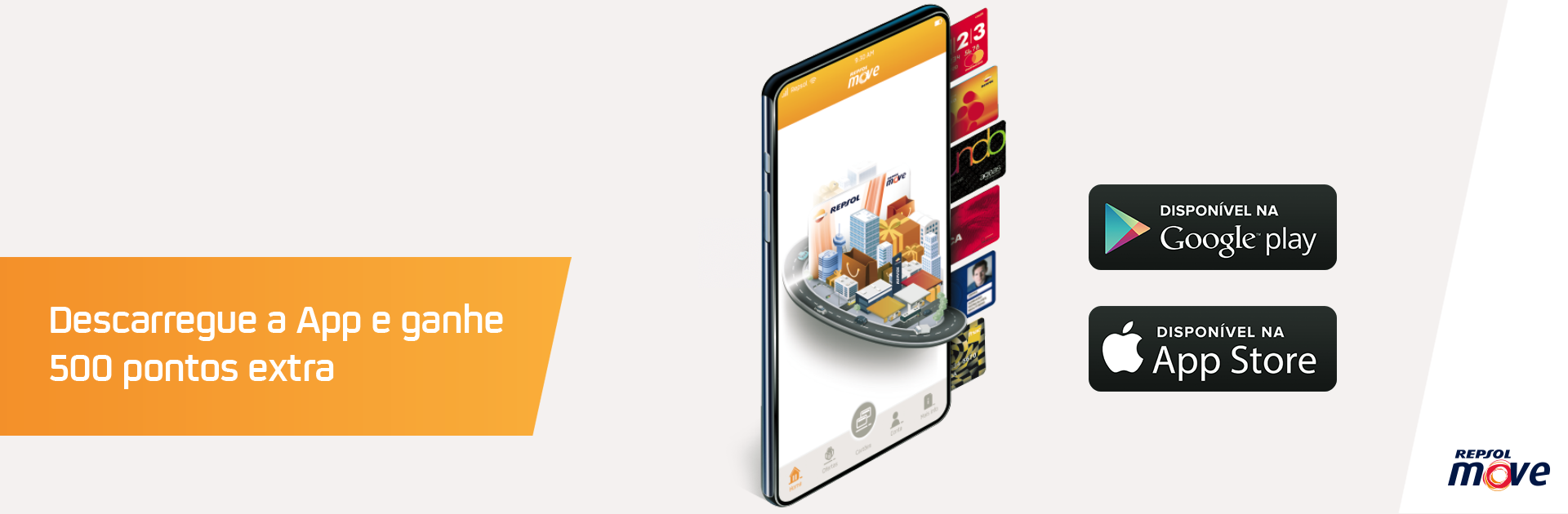 Faça Download da APP Repsol Move e ganhe 500 Pontos exra